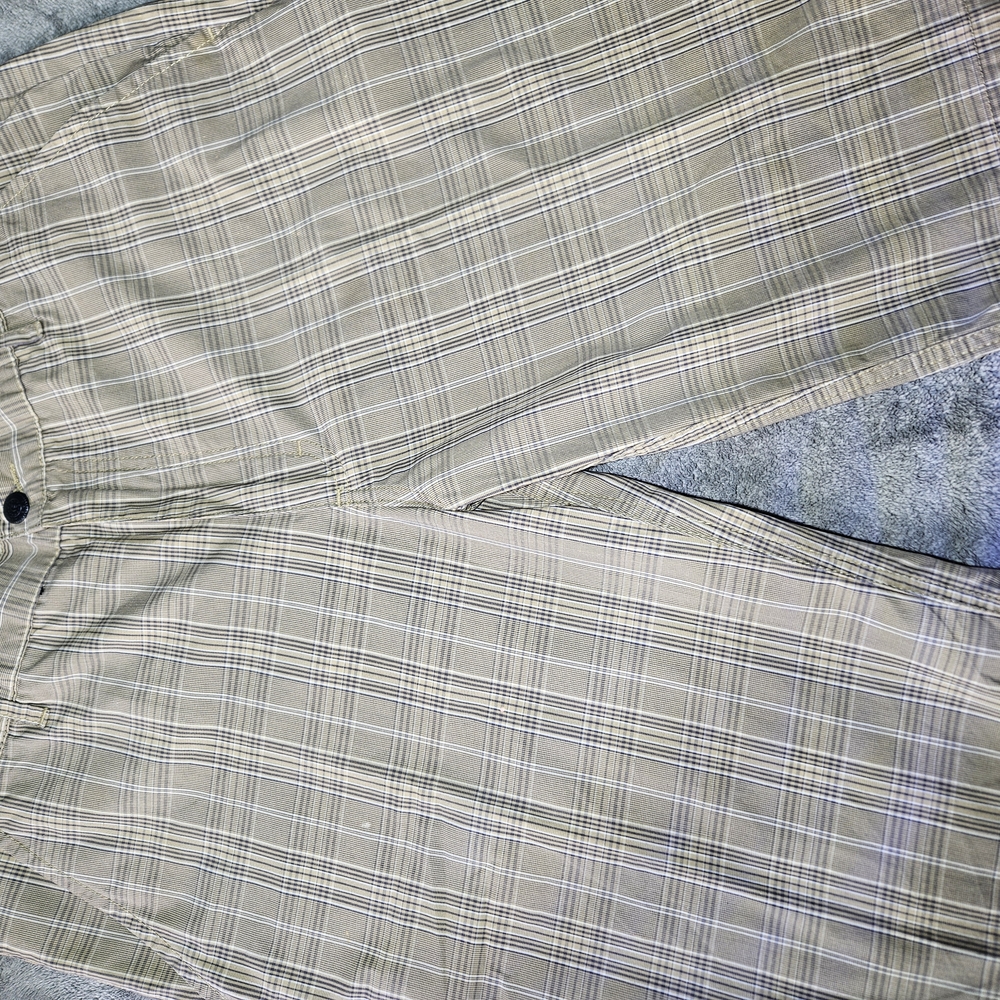 Men's Plaid Tan Pants